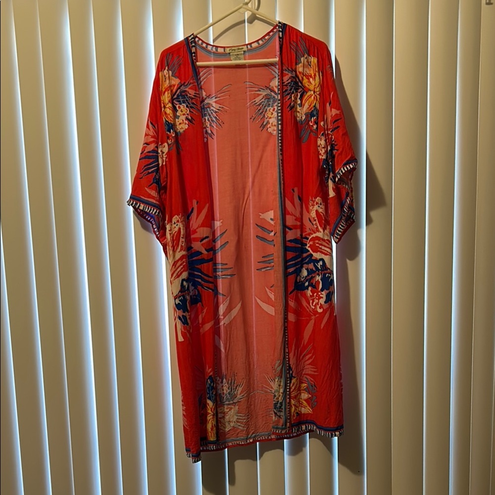 Flying Tomato Floral Kimono Cardigan (w16)